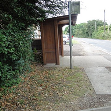 Allotment bus shelter and village sign